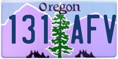 OR license plate 131AFV