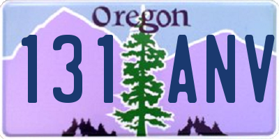 OR license plate 131ANV