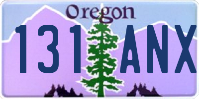 OR license plate 131ANX