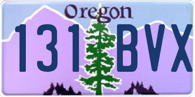 OR license plate 131BVX