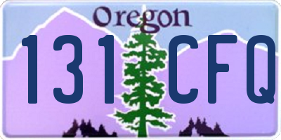 OR license plate 131CFQ