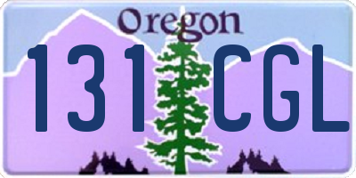 OR license plate 131CGL