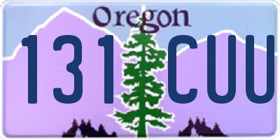OR license plate 131CUU