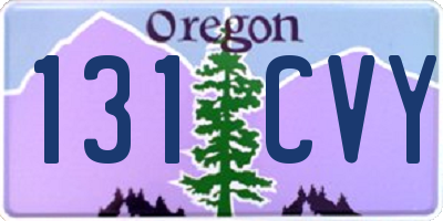 OR license plate 131CVY