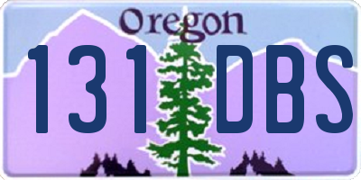 OR license plate 131DBS