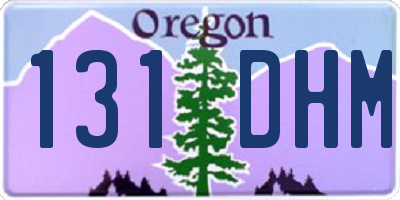 OR license plate 131DHM