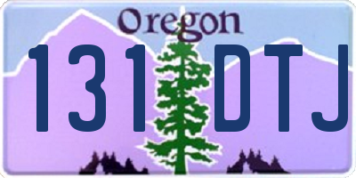 OR license plate 131DTJ