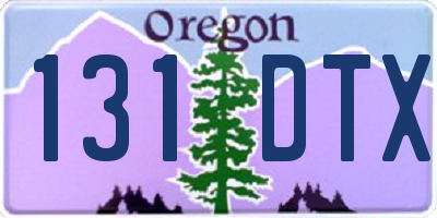 OR license plate 131DTX