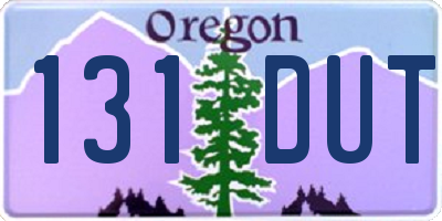 OR license plate 131DUT