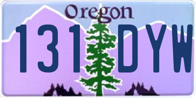 OR license plate 131DYW