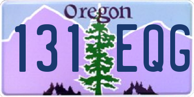 OR license plate 131EQG