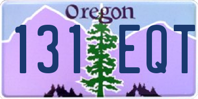 OR license plate 131EQT