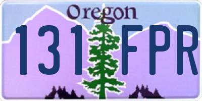 OR license plate 131FPR