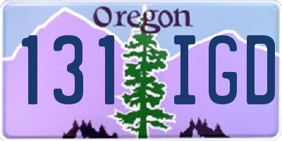 OR license plate 131IGD