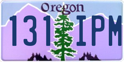OR license plate 131IPM