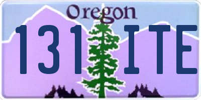 OR license plate 131ITE