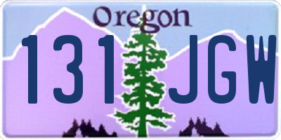 OR license plate 131JGW