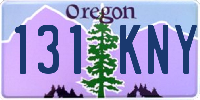 OR license plate 131KNY