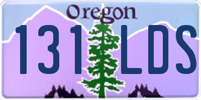 OR license plate 131LDS