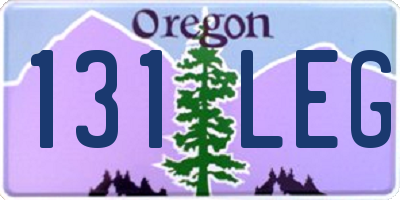 OR license plate 131LEG