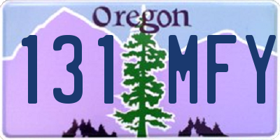 OR license plate 131MFY