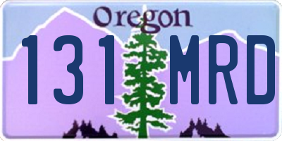 OR license plate 131MRD