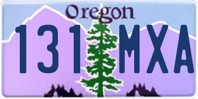OR license plate 131MXA
