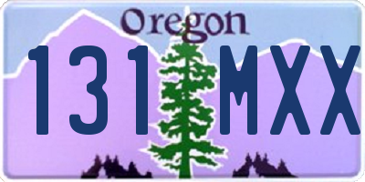 OR license plate 131MXX