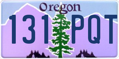 OR license plate 131PQT