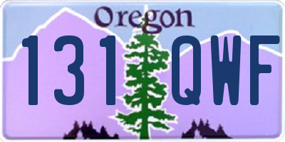 OR license plate 131QWF