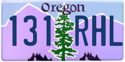 OR license plate 131RHL