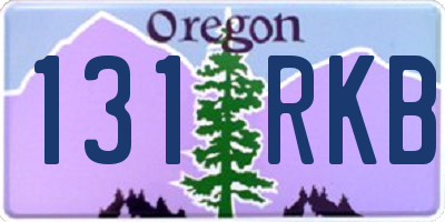 OR license plate 131RKB