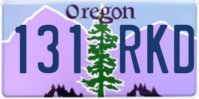 OR license plate 131RKD