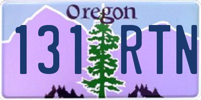 OR license plate 131RTN