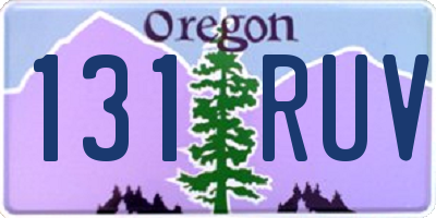 OR license plate 131RUV