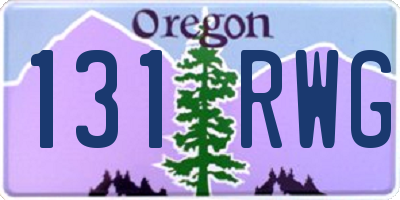 OR license plate 131RWG