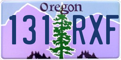 OR license plate 131RXF