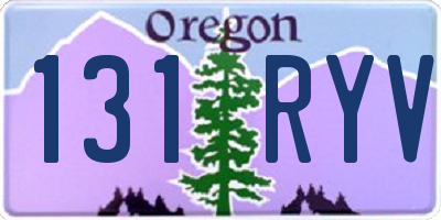 OR license plate 131RYV