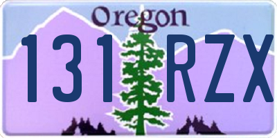 OR license plate 131RZX