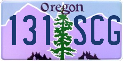 OR license plate 131SCG