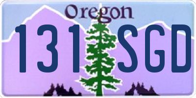 OR license plate 131SGD