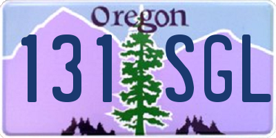 OR license plate 131SGL