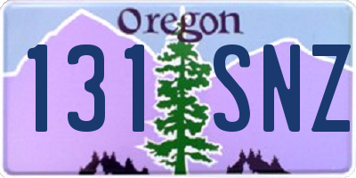 OR license plate 131SNZ
