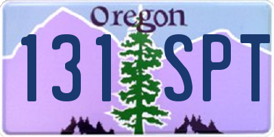 OR license plate 131SPT