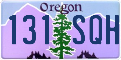 OR license plate 131SQH