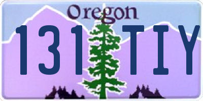OR license plate 131TIY