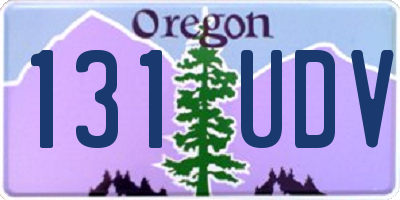 OR license plate 131UDV