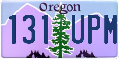 OR license plate 131UPM