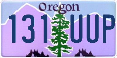 OR license plate 131UUP