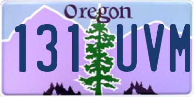 OR license plate 131UVM